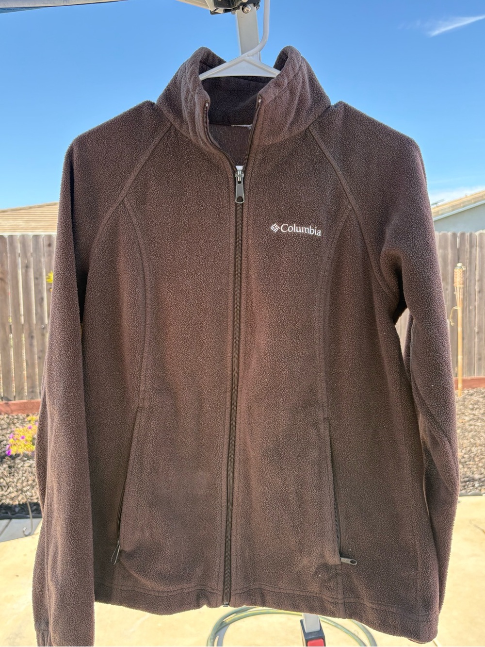 Columbia Brown Full-Zip Teddy Fleece Jacket